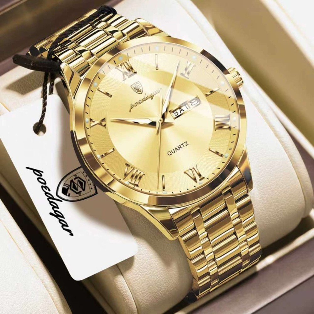 Poedagar 883 new Model Men's watch special discount unique design imported exclusive collection luxury fashion stainless steel waterproof quartz movement wrist-watch for Men