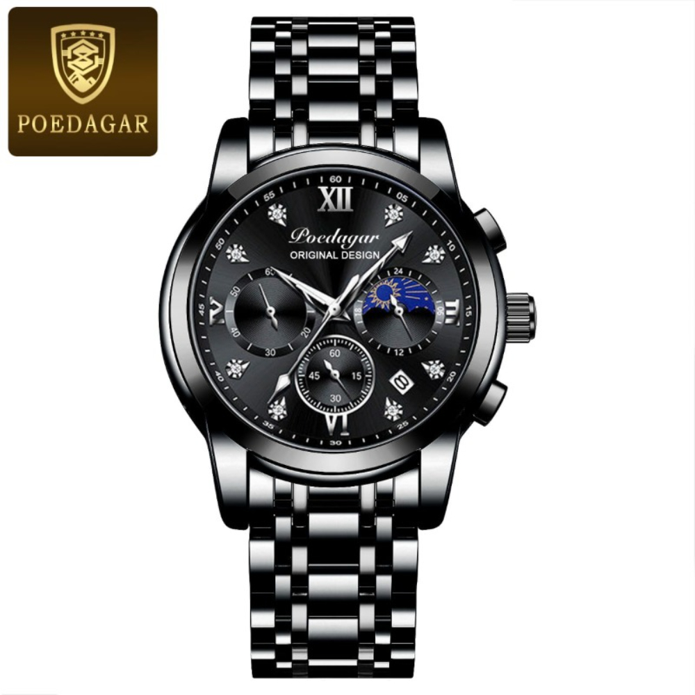 POEDAGAR 805 Fashion Date Quartz Men Watches Top Brand Luxury Male Clock Sport Mens Wristwatch Fashion Waterproof Luminous