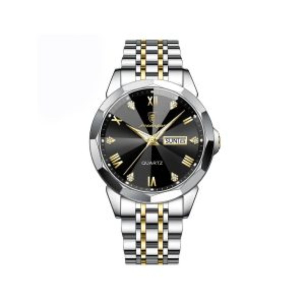 Poedagar 810 Luxury Watch For Men Waterproof Calendar Luminous Steel Band Wrist Watch Fashion Business Quartz