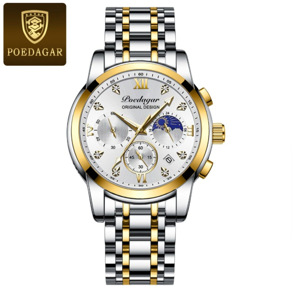POEDAGAR 805 Fashion Date Quartz Men Watches Top Brand Luxury Male Clock Sport Mens Wristwatch Fashion Waterproof Luminous