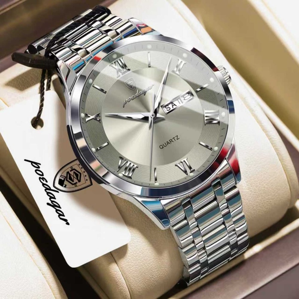 Poedagar 883 new Model Men's watch special discount unique design imported exclusive collection luxury fashion stainless steel waterproof quartz movement wrist-watch for Men