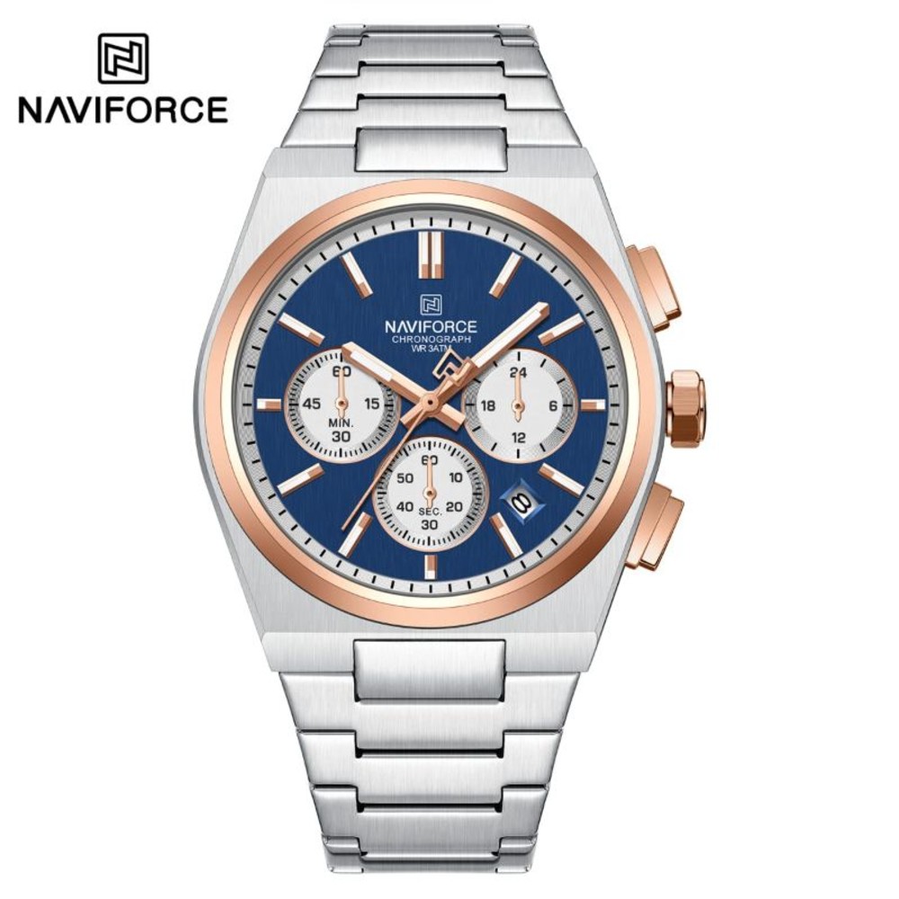 Naviforce 8048 Luminous Multi-Function Business Watches Fashion Lover's Three-Eye Chronograph Luxury Watch for Men