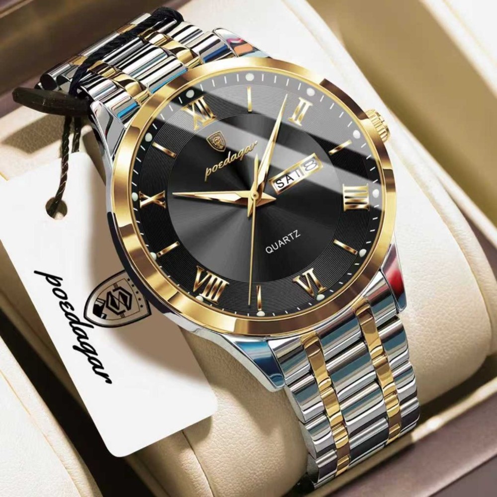 Poedagar 883 new Model Men's watch special discount unique design imported exclusive collection luxury fashion stainless steel waterproof quartz movement wrist-watch for Men
