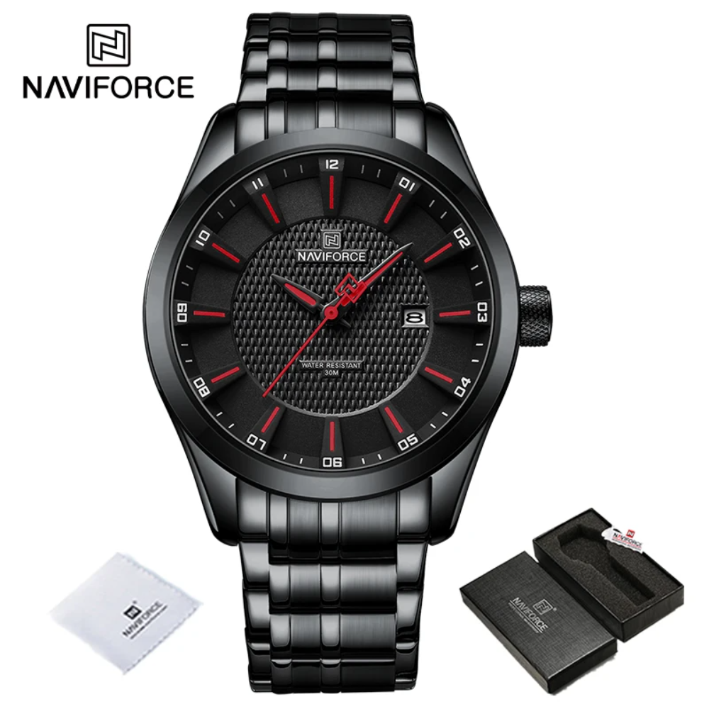 NAVIFORCE 8032 New Design Men Luxury Watches Simple Fashion Wristwatch Casual Male Quartz Stainless Steel Strap Clock Reloj Hombre