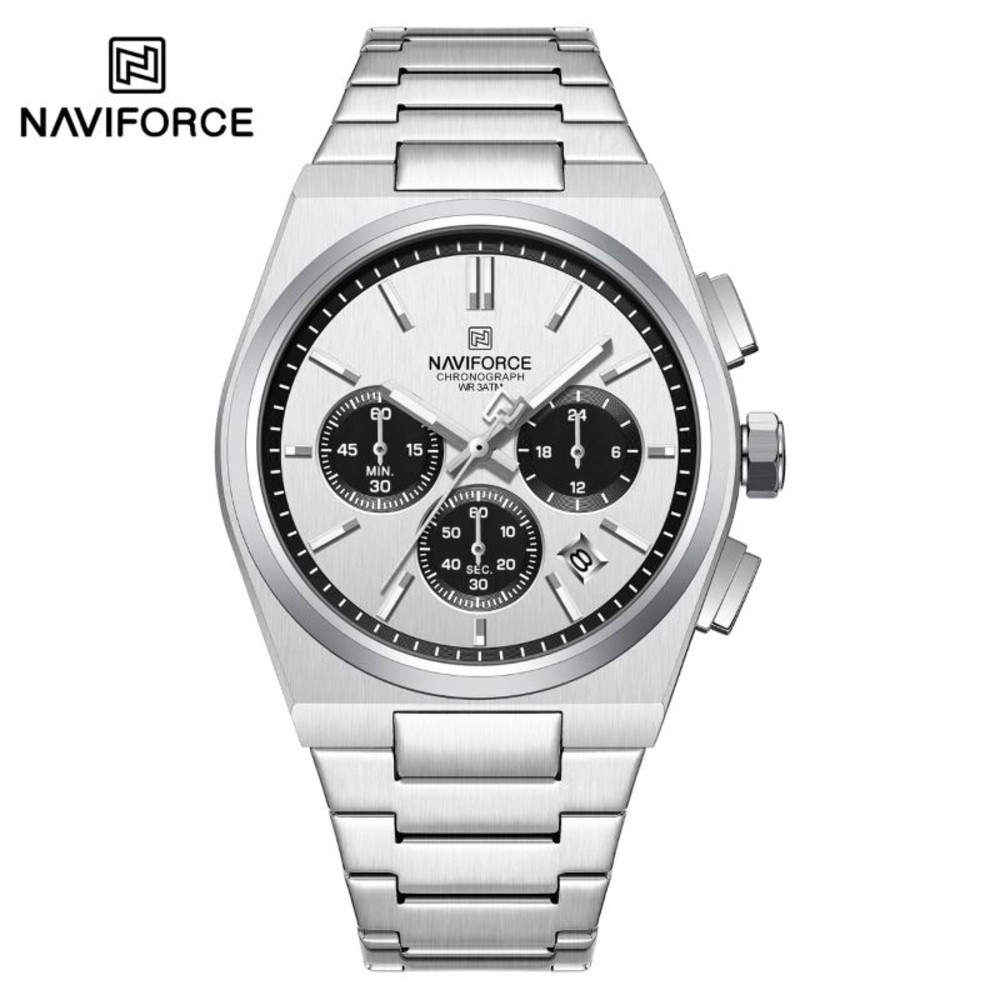 Naviforce 8048 Luminous Multi-Function Business Watches Fashion Lover's Three-Eye Chronograph Luxury Watch for Men