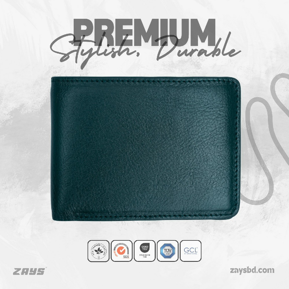 Zays Handcrafted Premium Eco-Friendly Leather Bifold Wallet – Slim, Durable & Stylish Short Wallet for Unisex – Top-Grain Leather, Compact & Lightweight