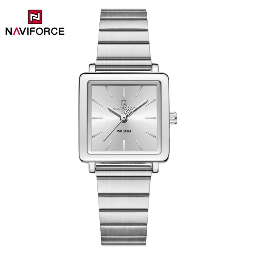 NAVIFORCE NF5048 Stylish Square Women’s Watch with Japanese Quartz Movement and Stainless Steel Strap NAVIFORCE NF5048 Stylish Square Women’s Watch with Japanese Quartz Movement and Stainless Steel Strap