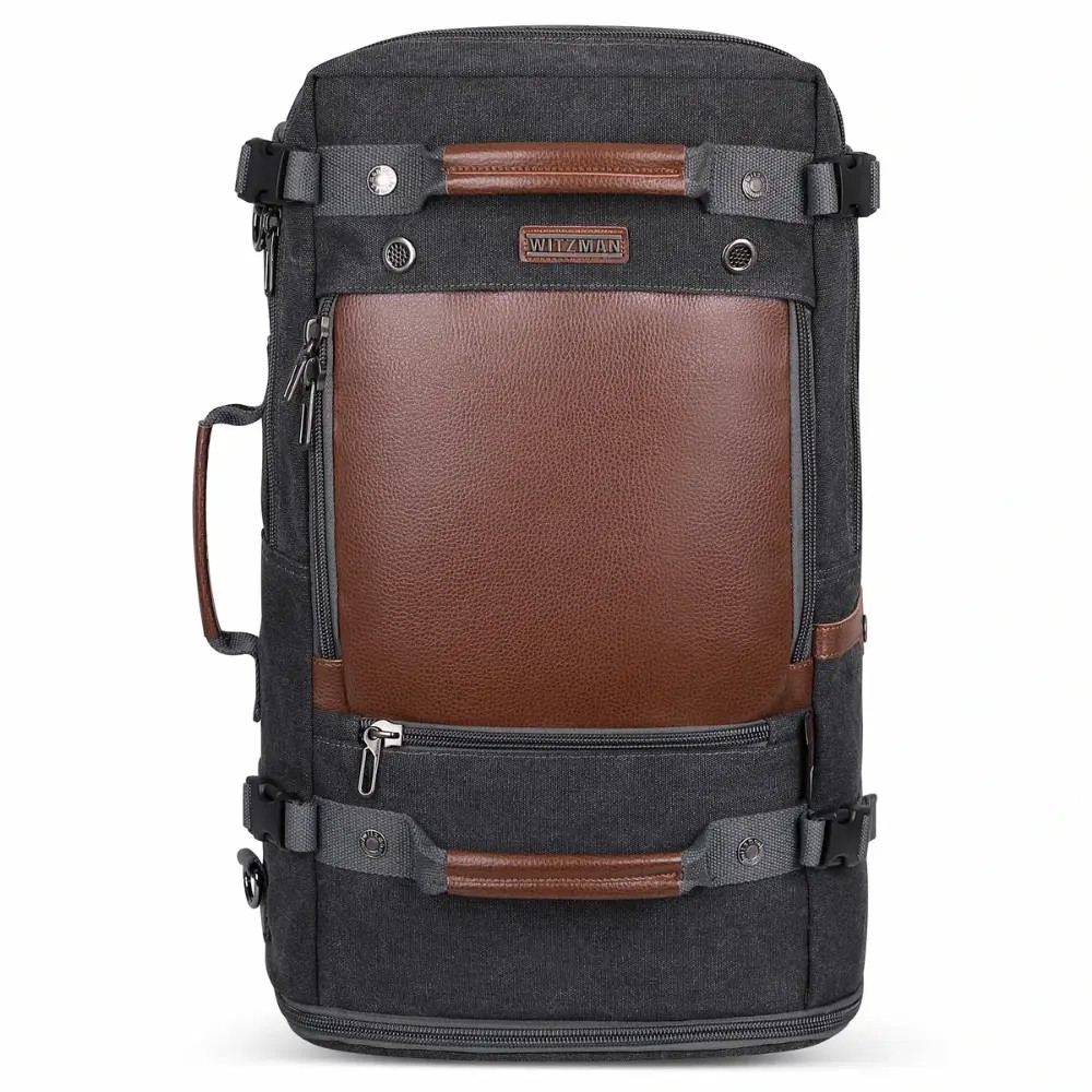 WITZMAN 2021 Travel Backpack for Men Women Carry on Luggage Backpack Canvas Rucksack Duffel bag with Shoe Compartment