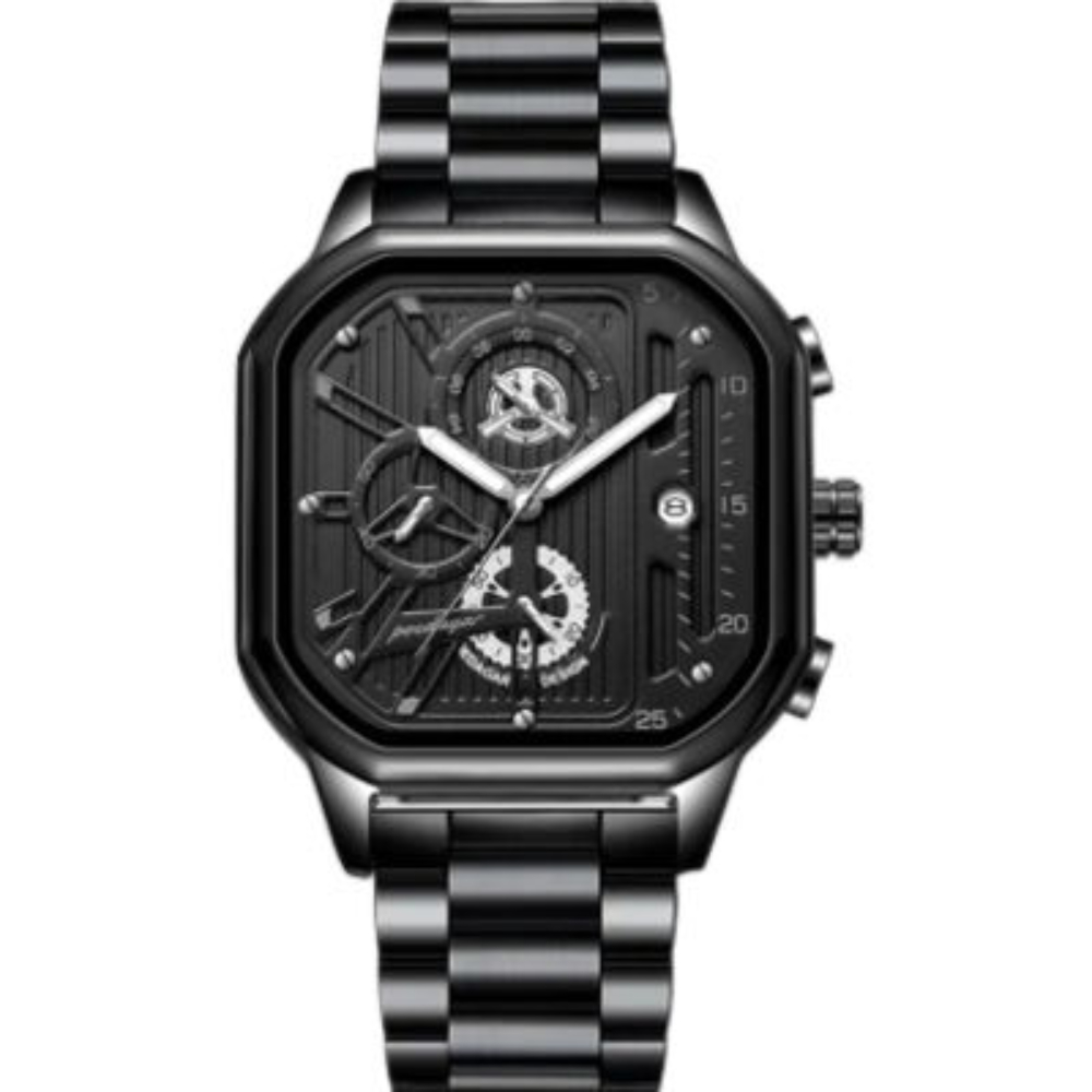 Poedagar 628 new model unique design luxury fashion stainless steel imported chronograph active waterproof wrist-watch