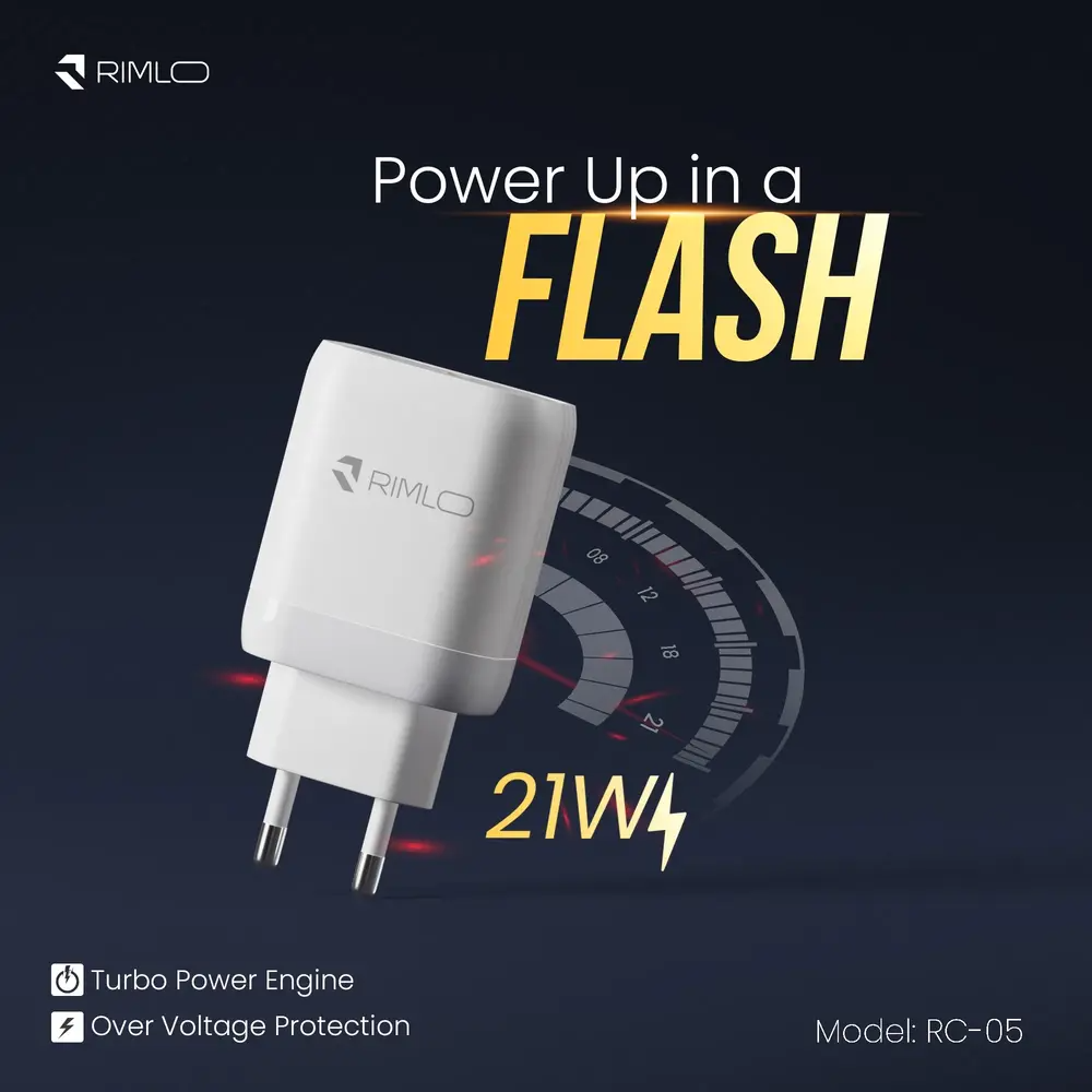 Rimlo FAST USB CHARGER RC-05 lightning