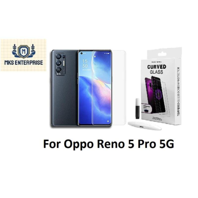 Oppo Reno 5 Pro 5G Full HD Curved Edge Liquid UV Tempered Glass Screen ...