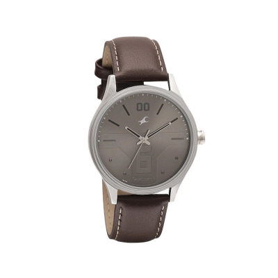 Fastrack 3247SL01 Bare Basics Analog Brown Dial Leather Watch for Guys